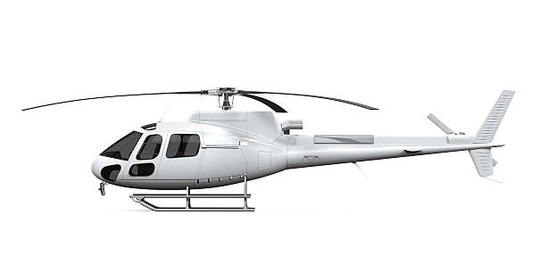 Helicopter Isolated on white background. 3D render